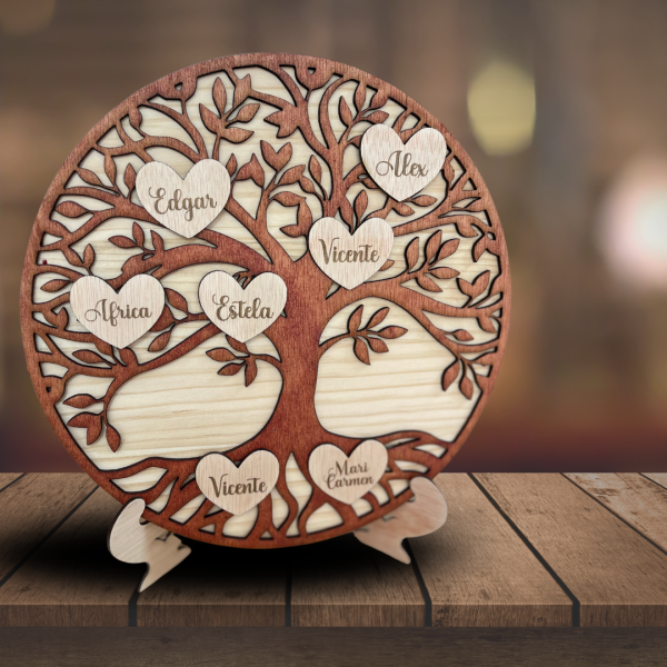 Árbol de la vida personalizado de madera