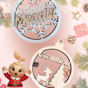 Bola Navideña de madera BASIC 2025