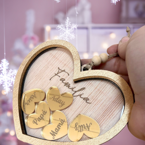 Bola navideña familiar metacrilato.